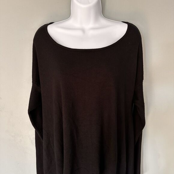 Cyrus Ribbed Sweater Long Sleeve Asymmetric Knit Top Lagenlook Indie Tunic XL - Picture 3 of 6